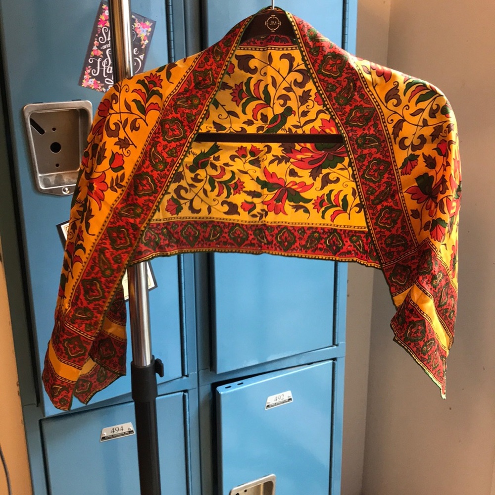 Mode Makers Fall Floral Silk Scarf